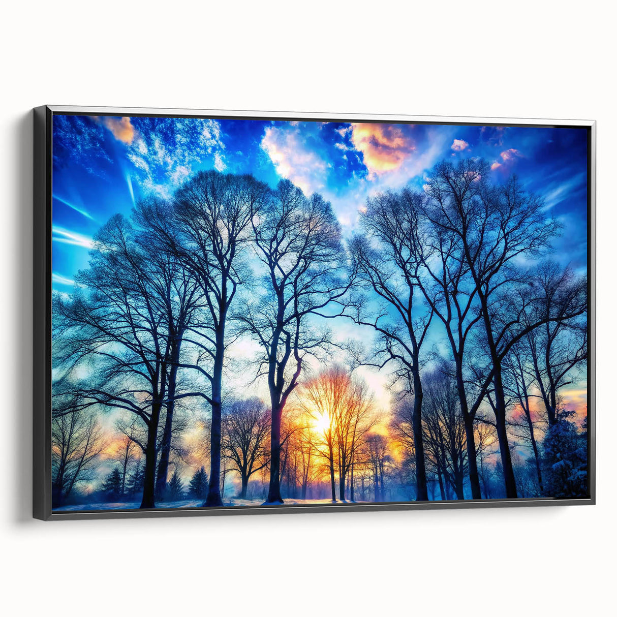 Winter Sunset Through Trees – Fine Art Landscape Photography