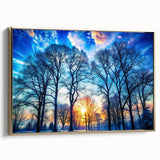 Winter Sunset Through Trees – Fine Art Landscape Photography