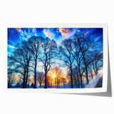 Winter Sunset Through Trees – Fine Art Landscape Photography