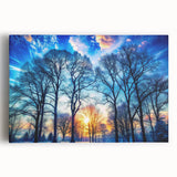 Winter Sunset Through Trees – Fine Art Landscape Photography