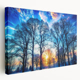 Winter Sunset Through Trees – Fine Art Landscape Photography