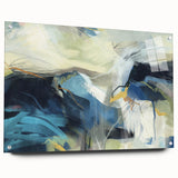 Contemporary Abstract Art – Modern Canvas in Navy Blue & Beige
