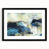 Contemporary Abstract Art – Modern Canvas in Navy Blue & Beige