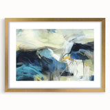 Contemporary Abstract Art – Modern Canvas in Navy Blue & Beige