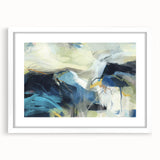 Contemporary Abstract Art – Modern Canvas in Navy Blue & Beige