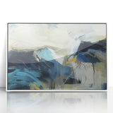 Contemporary Abstract Art – Modern Canvas in Navy Blue & Beige