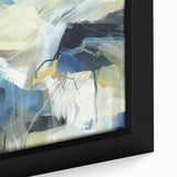 Contemporary Abstract Art – Modern Canvas in Navy Blue & Beige