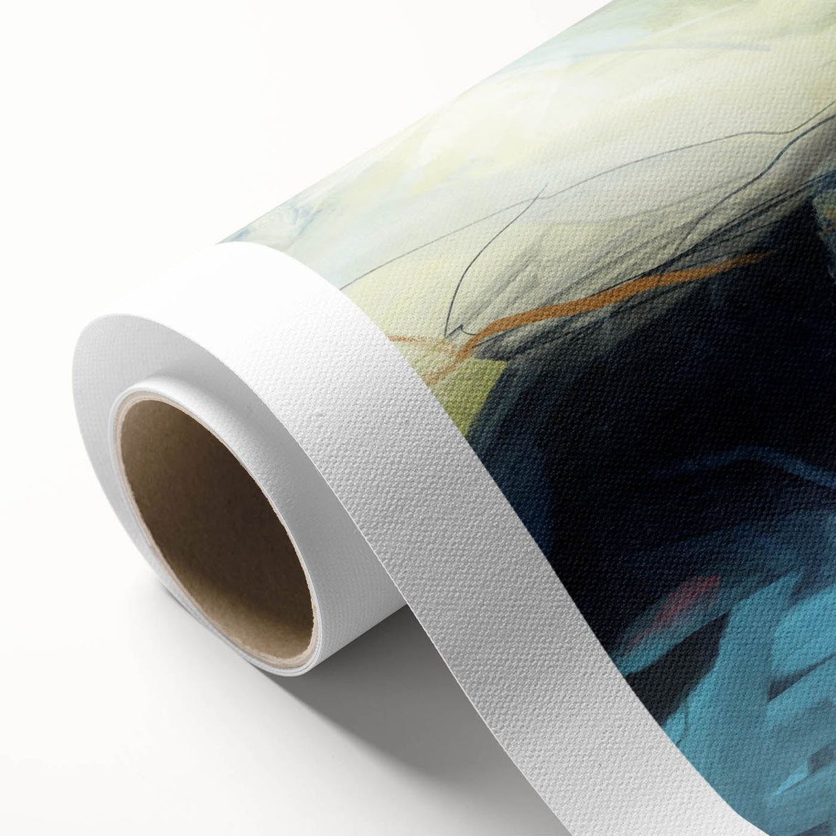 Contemporary Abstract Art – Modern Canvas in Navy Blue & Beige