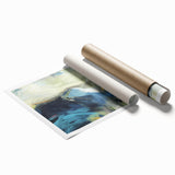 Contemporary Abstract Art – Modern Canvas in Navy Blue & Beige