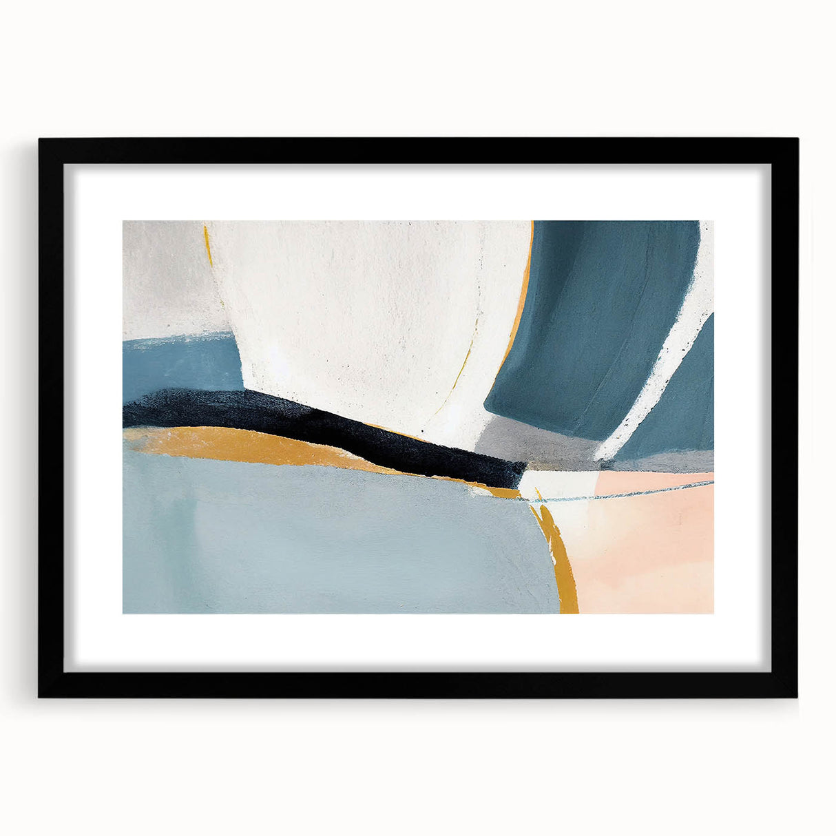 Buy Abstract Textured Wall Art Online - Soft Curves in Coastal Tones