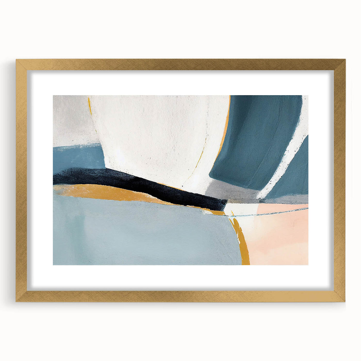 Buy Abstract Textured Wall Art Online - Soft Curves in Coastal Tones