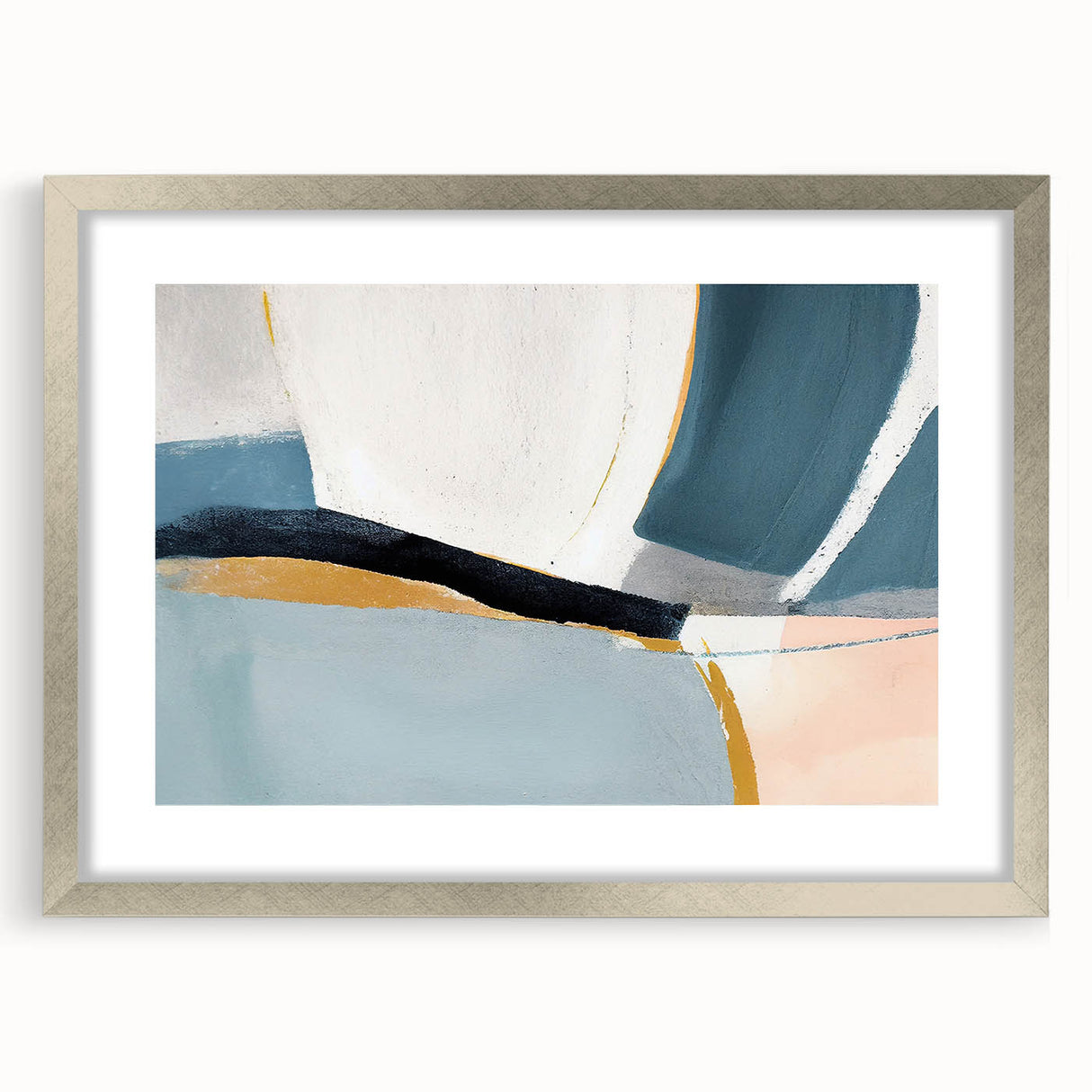 Buy Abstract Textured Wall Art Online - Soft Curves in Coastal Tones