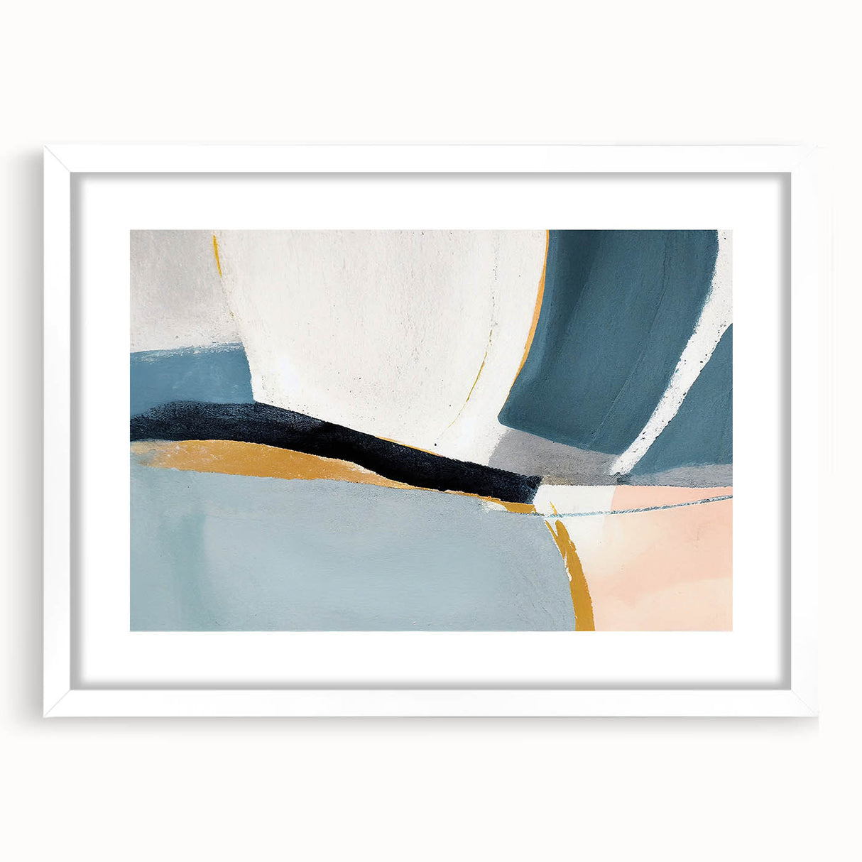 Buy Abstract Textured Wall Art Online - Soft Curves in Coastal Tones