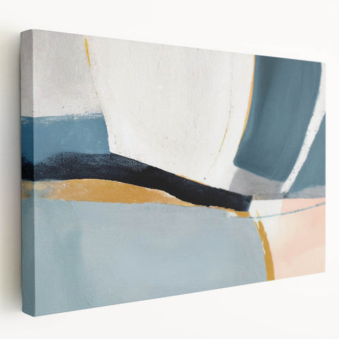 Buy Abstract Textured Wall Art Online - Soft Curves in Coastal Tones