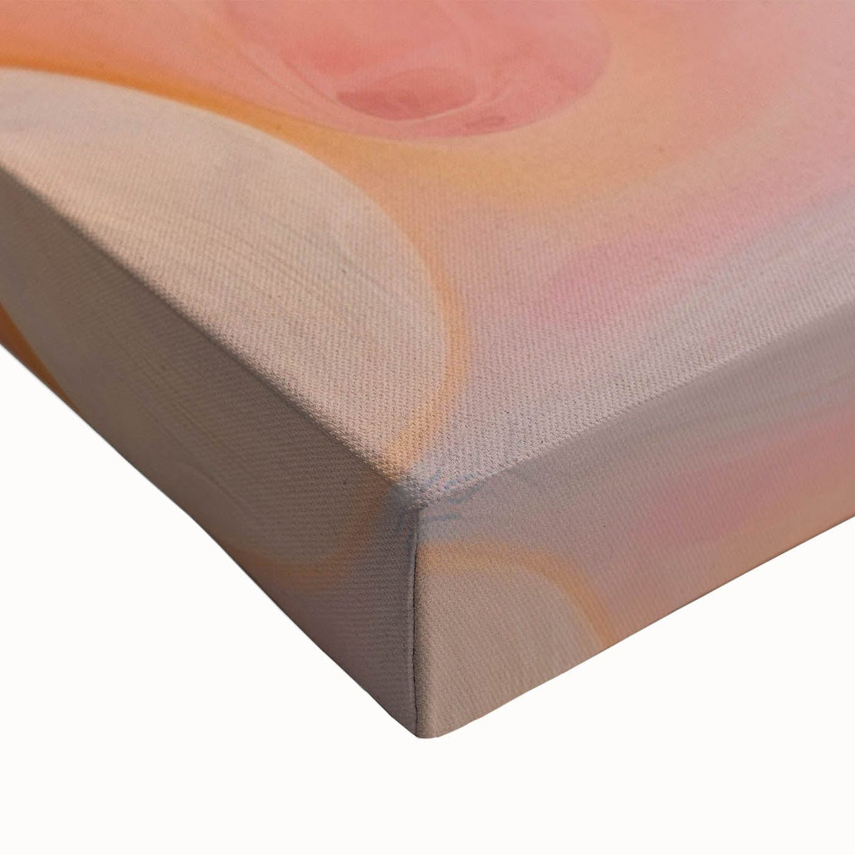 Abstract Fluid Canvas Art – Peach & Gold Modern Wall Decor