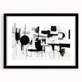 Minimalist Black and White Abstract Wall Art - Geometric Canvas