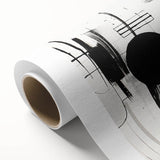 Minimalist Black and White Abstract Wall Art - Geometric Canvas