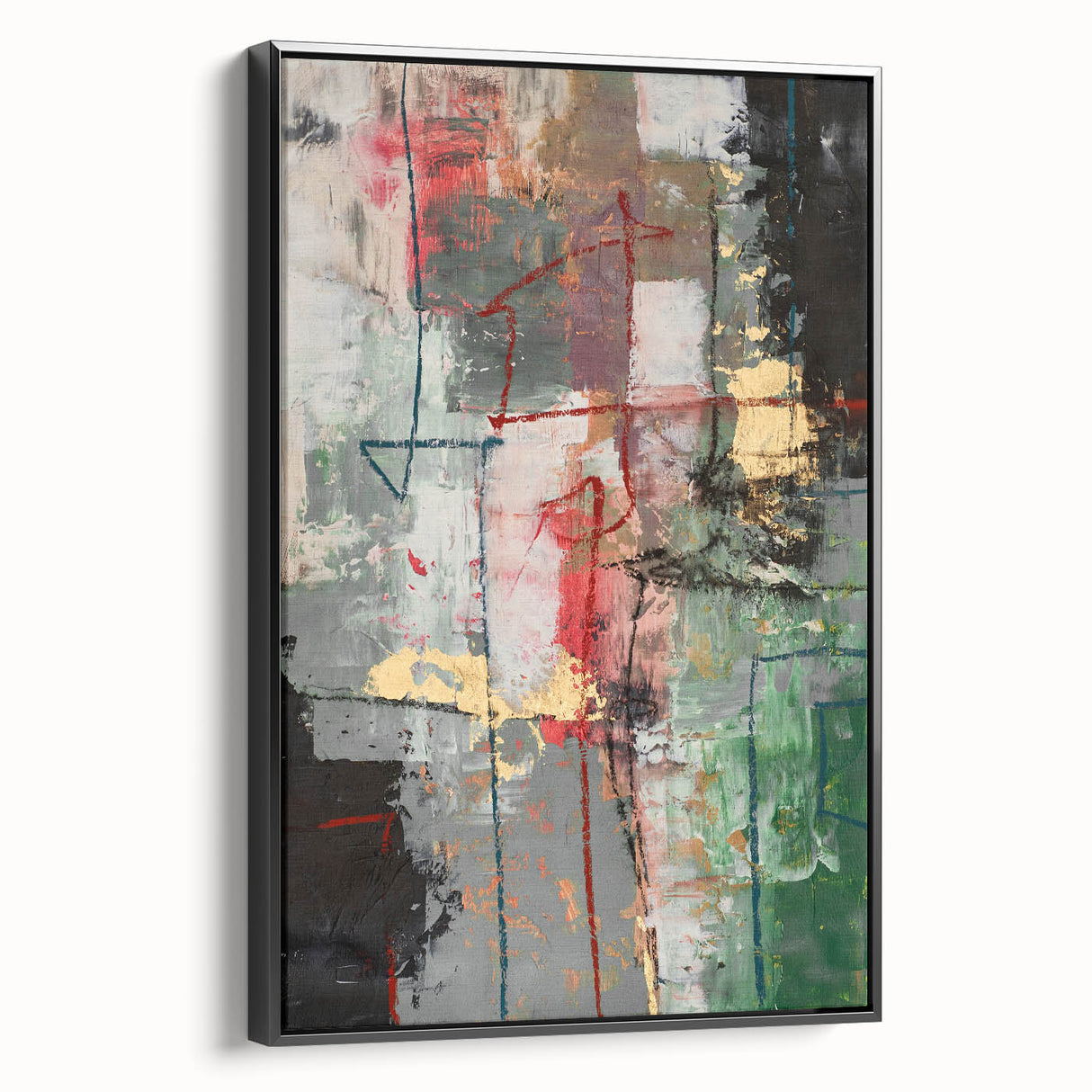 Earthy Grid of Color – High-Contrast Abstract Paintings Online