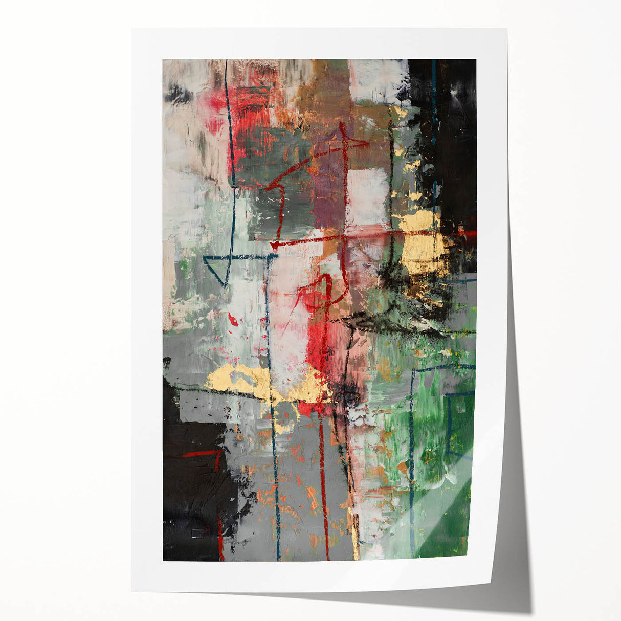 Earthy Grid of Color – High-Contrast Abstract Paintings Online