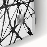 Minimalist Abstract Expressionist Wall Art – Black & White Canvas