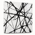 Minimalist Abstract Expressionist Wall Art – Black & White Canvas