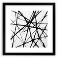 Minimalist Abstract Expressionist Wall Art – Black & White Canvas