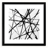 Minimalist Abstract Expressionist Wall Art – Black & White Canvas