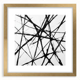 Minimalist Abstract Expressionist Wall Art – Black & White Canvas