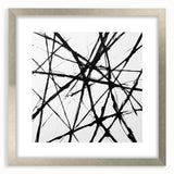 Minimalist Abstract Expressionist Wall Art – Black & White Canvas