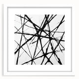 Minimalist Abstract Expressionist Wall Art – Black & White Canvas