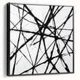 Minimalist Abstract Expressionist Wall Art – Black & White Canvas