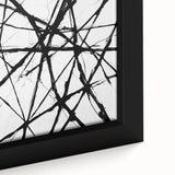 Minimalist Abstract Expressionist Wall Art – Black & White Canvas