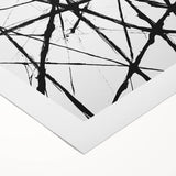 Minimalist Abstract Expressionist Wall Art – Black & White Canvas