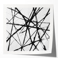 Minimalist Abstract Expressionist Wall Art – Black & White Canvas