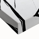 Minimalist Abstract Expressionist Wall Art – Black & White Canvas