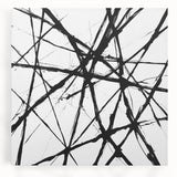 Minimalist Abstract Expressionist Wall Art – Black & White Canvas
