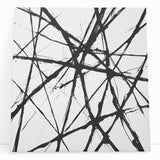 Minimalist Abstract Expressionist Wall Art – Black & White Canvas