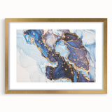 Upscale Abstract Art Collection – Royal Blue & Gold Canvas Print