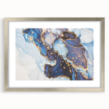 Upscale Abstract Art Collection – Royal Blue & Gold Canvas Print