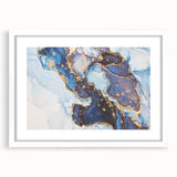 Upscale Abstract Art Collection – Royal Blue & Gold Canvas Print