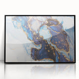 Upscale Abstract Art Collection – Royal Blue & Gold Canvas Print