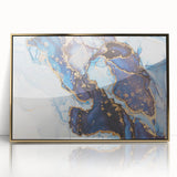 Upscale Abstract Art Collection – Royal Blue & Gold Canvas Print