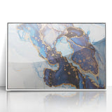 Upscale Abstract Art Collection – Royal Blue & Gold Canvas Print