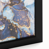 Upscale Abstract Art Collection – Royal Blue & Gold Canvas Print