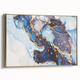 Upscale Abstract Art Collection – Royal Blue & Gold Canvas Print