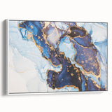 Upscale Abstract Art Collection – Royal Blue & Gold Canvas Print