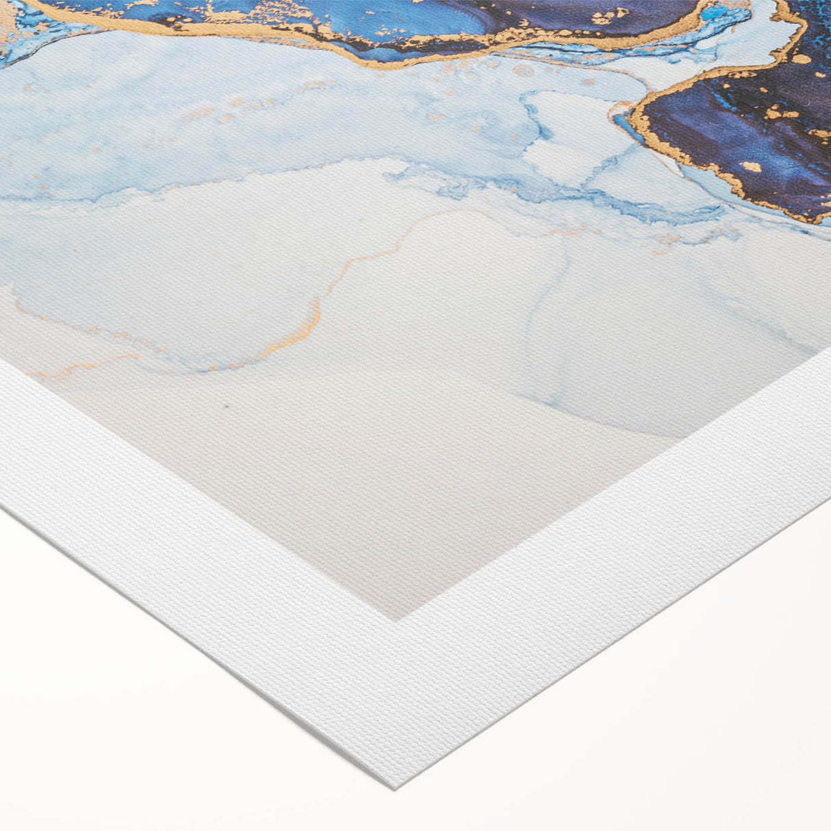 Upscale Abstract Art Collection – Royal Blue & Gold Canvas Print