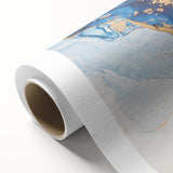 Upscale Abstract Art Collection – Royal Blue & Gold Canvas Print