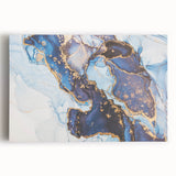 Upscale Abstract Art Collection – Royal Blue & Gold Canvas Print
