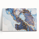 Upscale Abstract Art Collection – Royal Blue & Gold Canvas Print